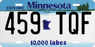 MN license plate 459TQF