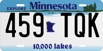 MN license plate 459TQK