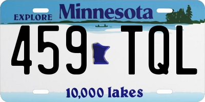 MN license plate 459TQL