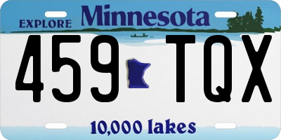 MN license plate 459TQX