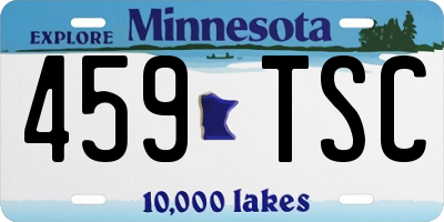 MN license plate 459TSC