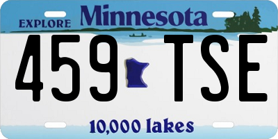 MN license plate 459TSE