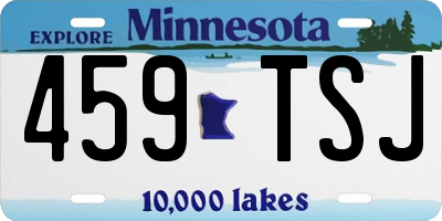 MN license plate 459TSJ