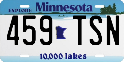 MN license plate 459TSN