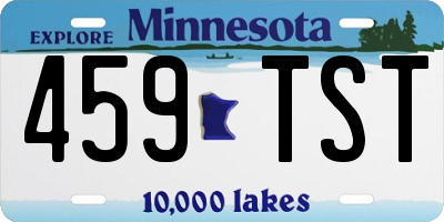 MN license plate 459TST
