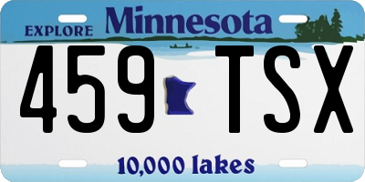MN license plate 459TSX