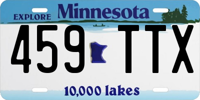 MN license plate 459TTX