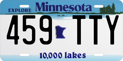MN license plate 459TTY