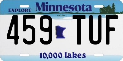 MN license plate 459TUF