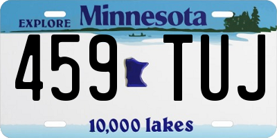 MN license plate 459TUJ