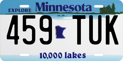 MN license plate 459TUK