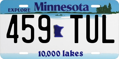 MN license plate 459TUL