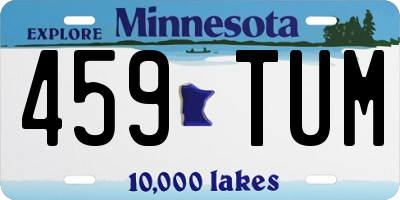 MN license plate 459TUM