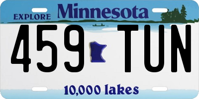 MN license plate 459TUN