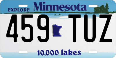 MN license plate 459TUZ