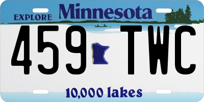 MN license plate 459TWC