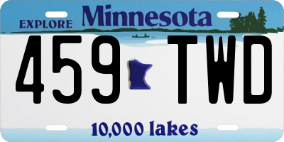 MN license plate 459TWD