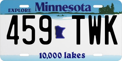 MN license plate 459TWK