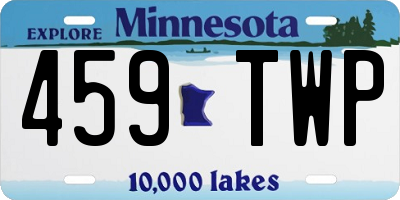 MN license plate 459TWP