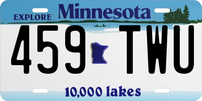 MN license plate 459TWU