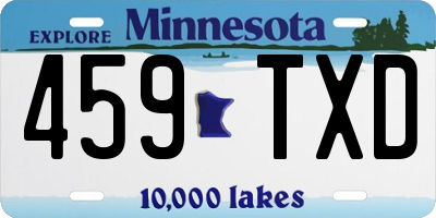 MN license plate 459TXD
