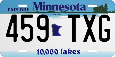 MN license plate 459TXG