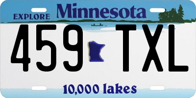 MN license plate 459TXL