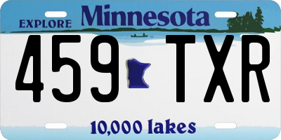 MN license plate 459TXR