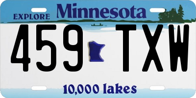 MN license plate 459TXW