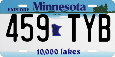 MN license plate 459TYB