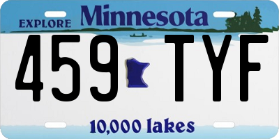 MN license plate 459TYF