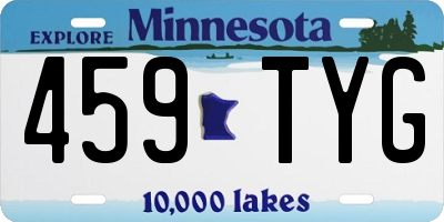 MN license plate 459TYG