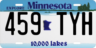 MN license plate 459TYH