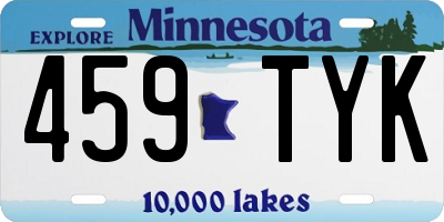 MN license plate 459TYK