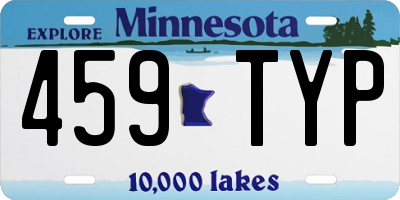 MN license plate 459TYP