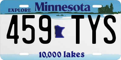 MN license plate 459TYS