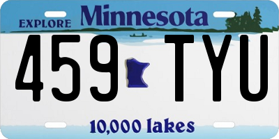 MN license plate 459TYU