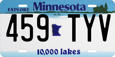 MN license plate 459TYV