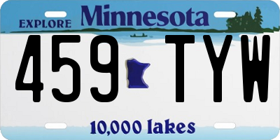 MN license plate 459TYW