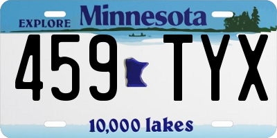 MN license plate 459TYX