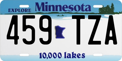 MN license plate 459TZA