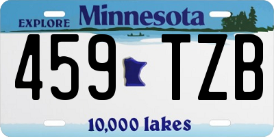 MN license plate 459TZB