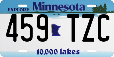 MN license plate 459TZC