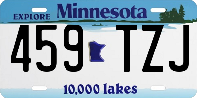 MN license plate 459TZJ