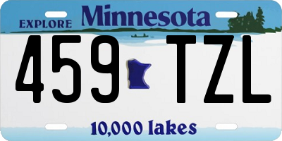 MN license plate 459TZL