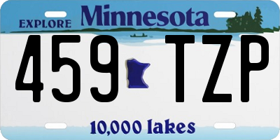 MN license plate 459TZP