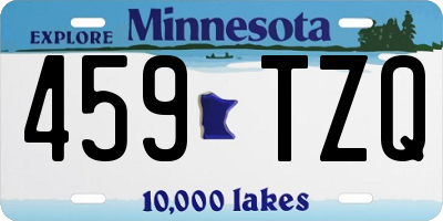 MN license plate 459TZQ