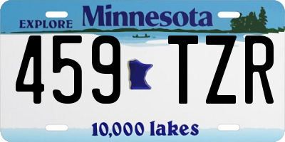 MN license plate 459TZR