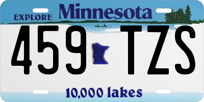 MN license plate 459TZS