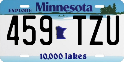 MN license plate 459TZU